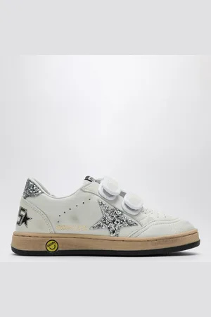 Golden Goose Sneaker Ball Star bianca/glitter platino