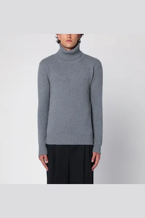 Ami Maglione dolcevita grigio chiaro in cashmere