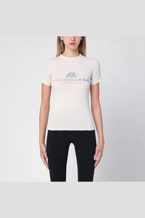 Balenciaga T-Shirt Activewear bianca in jersey stretch