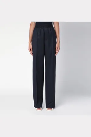 Bottega Veneta Pantalone a righe nero/blu in lana