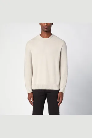 Loro Piana Maglia girocollo avorio in cashmere