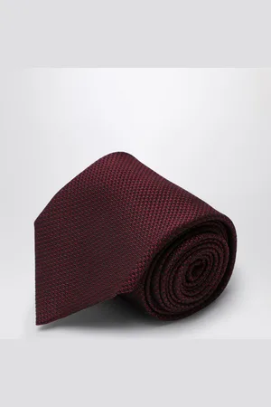 DESTIN Cravatta color burgundy in seta