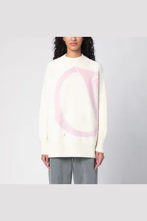 OFF-WHITE Maglia over color crema/rosa in lana