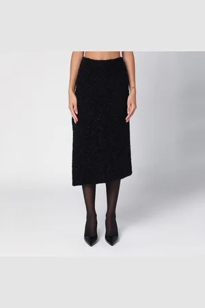 Balenciaga Gonna midi nera in tweed