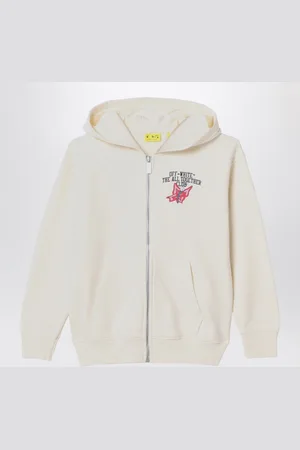 OFF-WHITE Felpa con cappuccio bianca con logo