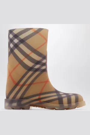 Burberry Stivale Marsh Check in gomma