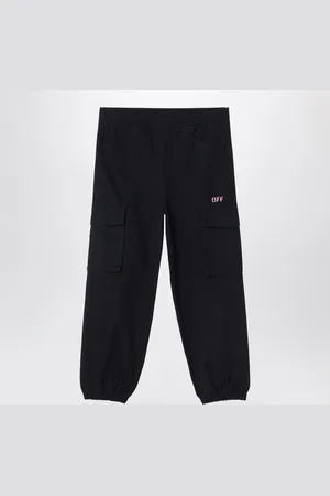 OFF-WHITE Pantalone jogging cargo nero con logo