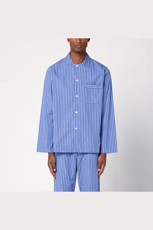Tekla Camicia pigiama azzurra a righe