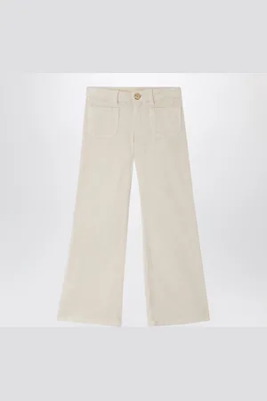 BONPOINT Pantalone Junon bianco in velluto a coste