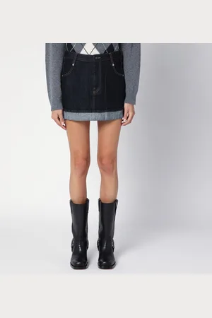 SEMICOUTURE Mini gonna Floriane in denim scuro