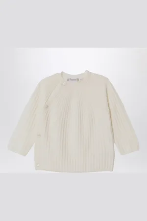 BONPOINT Completo due pezzi bianco in cashmere
