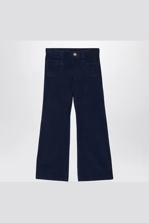 BONPOINT Pantalone Junon blu navy in velluto a coste