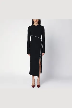 The Attico Abito midi nero con zip