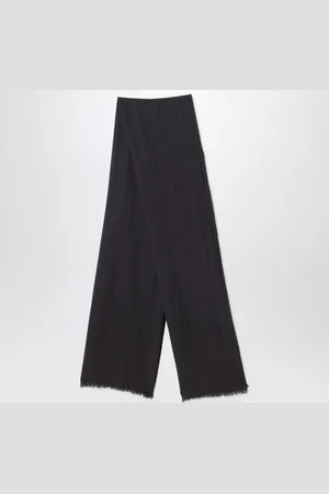 DESTIN Sciarpa in lana check nera/beige