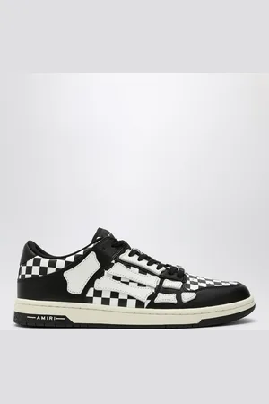 AMIRI Sneaker Skel Top Low nera/bianca a quadri