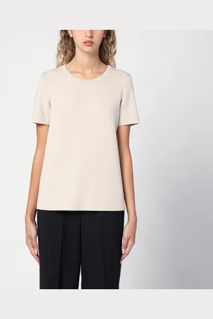 Max Mara T-shirt écru in misto cotone