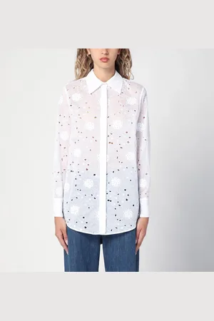 VALENTINO Camicia in Daisy Organdis avorio