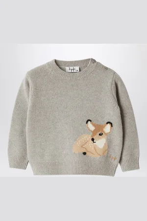 Il gufo Maglione grigio mélange in lana