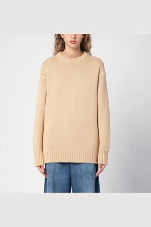 Chloé Maglione oversize in cashmere e cotone Nude