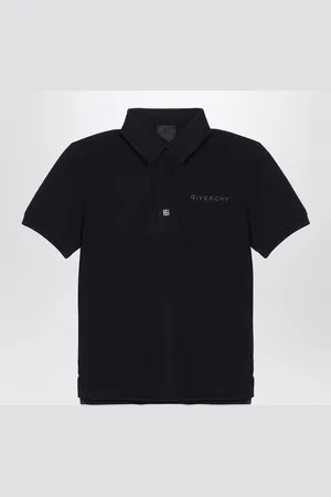 Givenchy Polo nera in cotone con logo