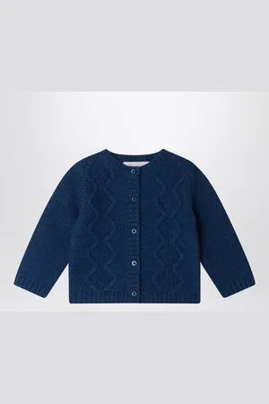 BONPOINT Cardigan Taha blu in lana