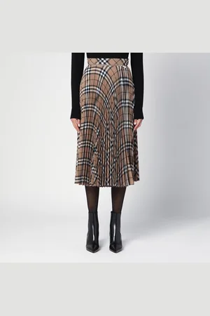 Burberry Gonna motivo Check a pieghe