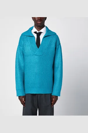 VALENTINO Maglione azzurro in misto seta