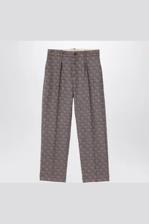 Gucci Pantalone in flanella di lana con motivo GG