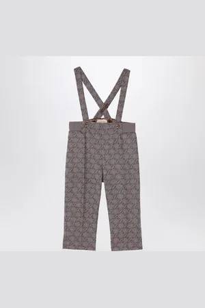 Gucci Salopette in flanella di lana con motivo GG