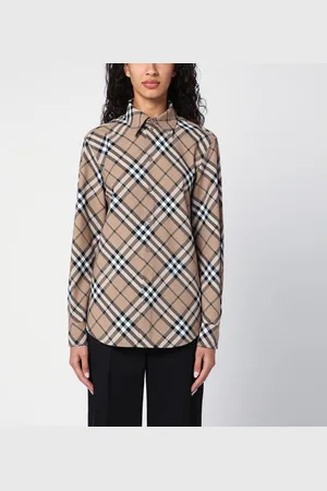 Burberry Camicia motivo Check in misto lana