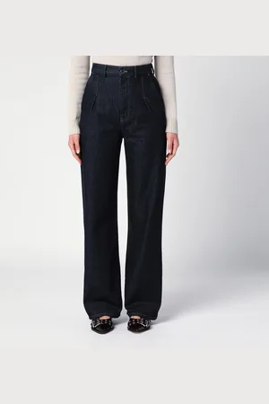 Loulou Studio Jeans ampio blu scuro in denim organico