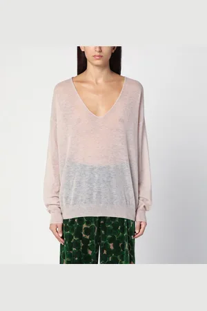 DRIES VAN NOTEN Maglia rosa chiara in misto lana