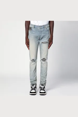 AMIRI Jeans Leopard MX1 indaco antico