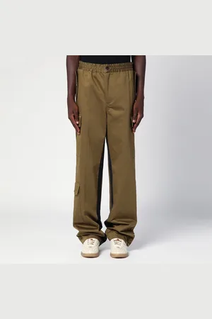 WALES BONNER Pantalone cargo kaki in cotone
