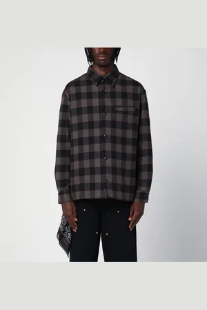 DESTIN Overshirt in lana e cashmere con motivo check