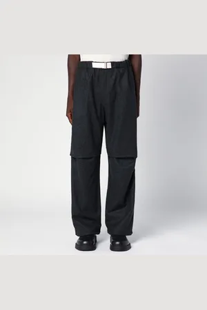 DARKPARK Pantalone track in lana grigio scuro