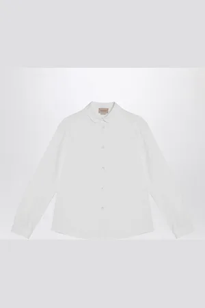 Gucci Camicia bianca in cotone Oxford con motivo GG