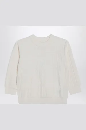 Givenchy Maglione bianco con intarsio 4G
