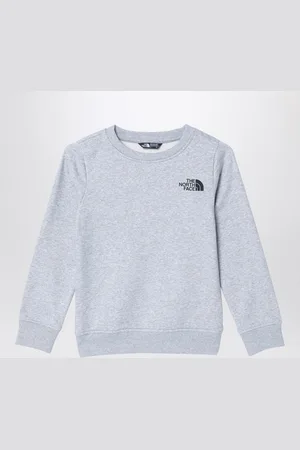 The North Face Felpa grigia in cotone felpato