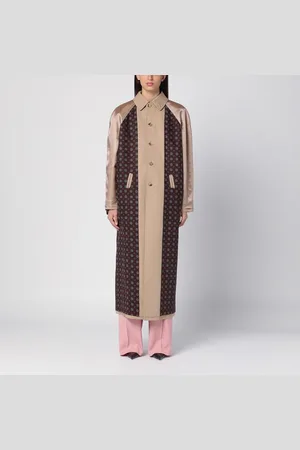 Moschino Trench reversibile in gabardina e raso