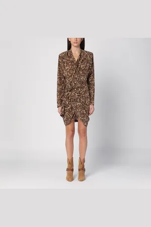 Isabel Marant Abito leopardato in misto seta