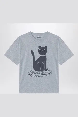 Mini Rodini T-shirt grigia in cotone organico