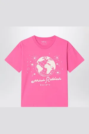 Mini Rodini T-shirt rosa in cotone organico