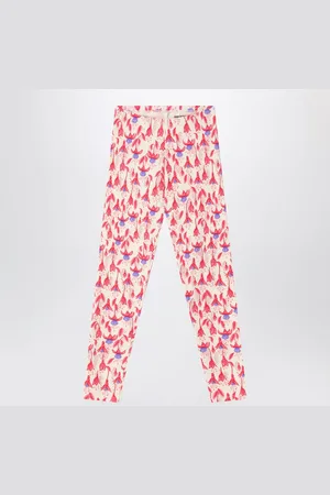 Mini Rodini Leggings con fantasia rossa in cotone organico