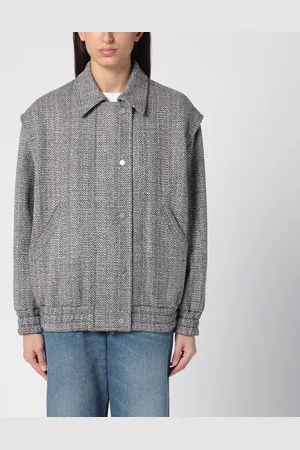 Golden Goose Bomber a spina di pesce in misto lana