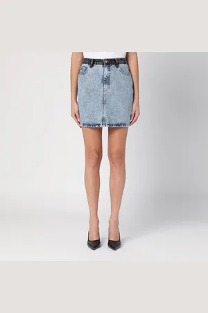 ROTATE Mini gonna patchwork in denim organico