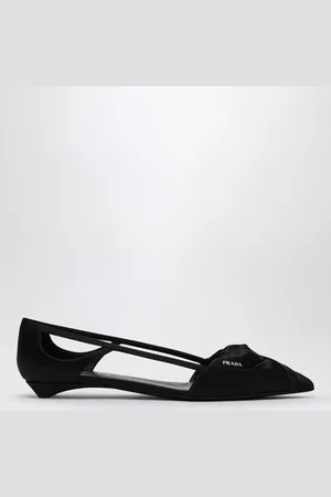 Prada Ballerina nera in raso con cut out