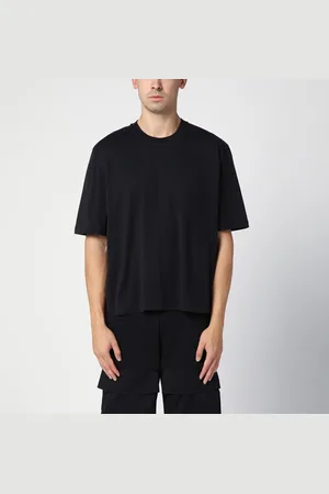 Entire Studios T-shirt nera slavata in cotone organico