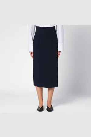 MARGAUX LONNBERG Gonna Marlo blu navy in misto lana