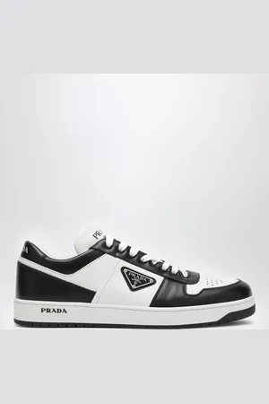 Prada Sneaker Downtown bianca/nera in pelle